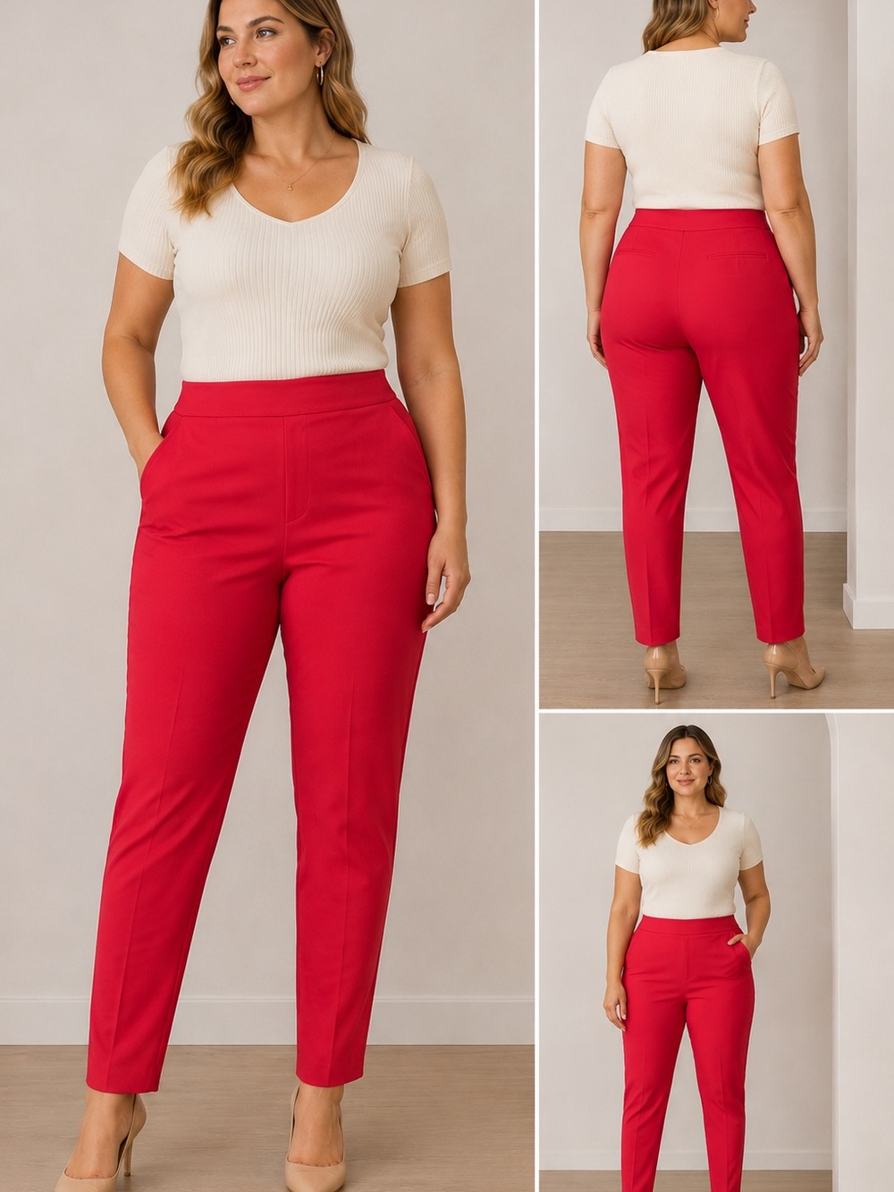 Ann Taylor Pink Shimmer Slub Dress Pants Womens 14 Cropped Trousers 296048